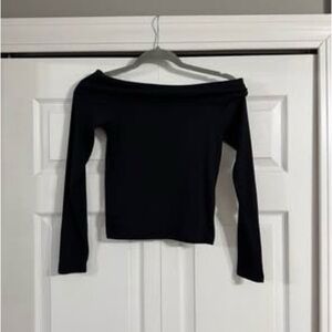American Eagle Outfitters Black Long Sleeve Top